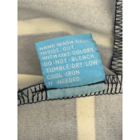 J McLaughlin Catalina Cloth Lynn Henley Dress Navy Citrus Blazer Stripe Medium - Picture 6 of 6